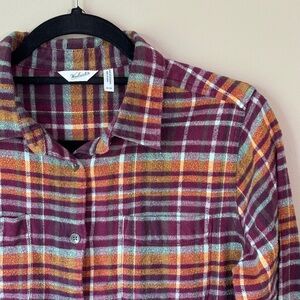 Woolrich Pemberton Madras Light Flannel Check Shirt Women's Size M